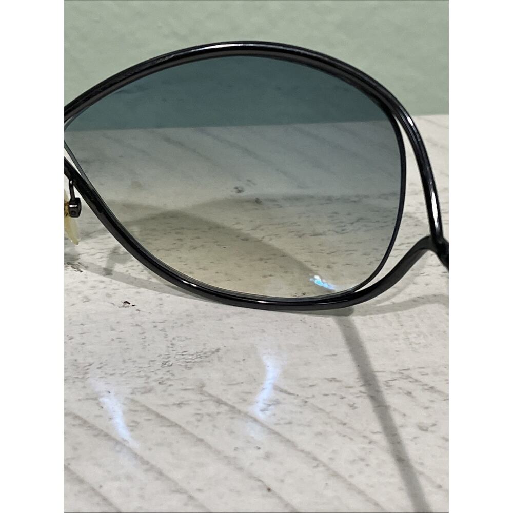 Tom Ford Miranda TF130 08B Oversized Black Metal Sunglasses Gradient UV400 - Picture 9 of 16